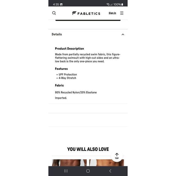 New Large Fabletics Black NOA Sexy Low Back One Piece Swimsuit Bathing Suit NWT - Picture 7 of 10